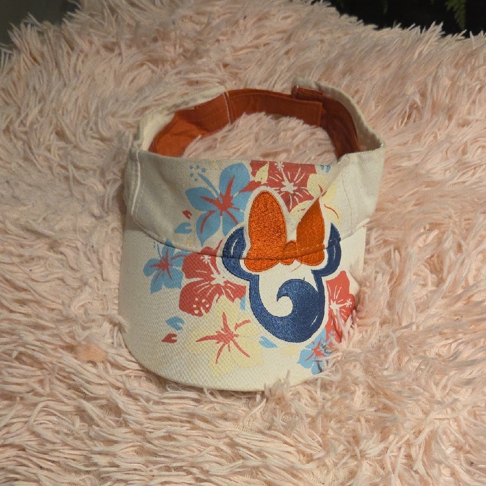 Disney Parks Minnie Mouse April 2019 Disney World Floral Visor Hat Adjustable